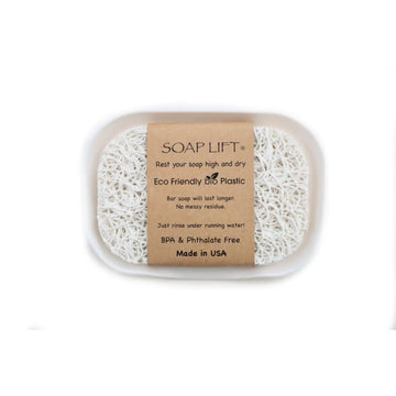 Waterfall Soap Dish Set w/Soap Lift® - White
