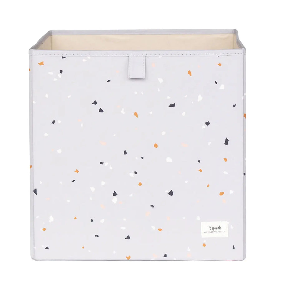 Recycled Fabric Storage Cube - Terrazzo Light Gray