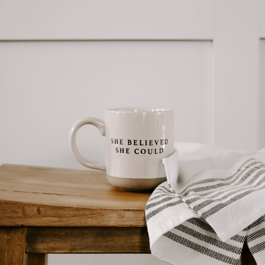 She Believed She Could Stoneware Coffee Mug