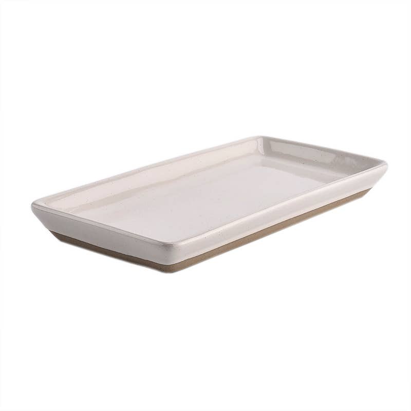 Stoneware Tray - Cream Speckled