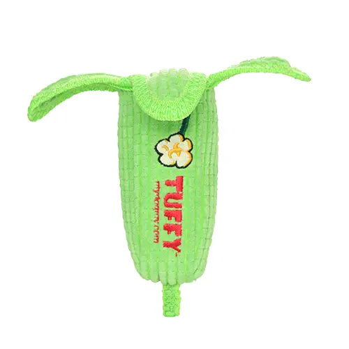 Tuffy Funny Food Corn, Durable, Squeaky Dog Toy 2-in-1