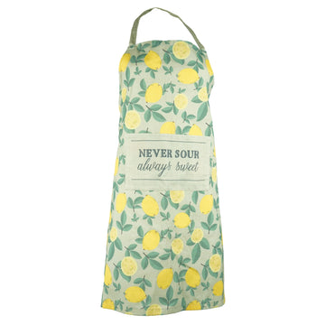 Krumb's Kitchen Farmhouse Collection Cotton Apron - Lemon Basil