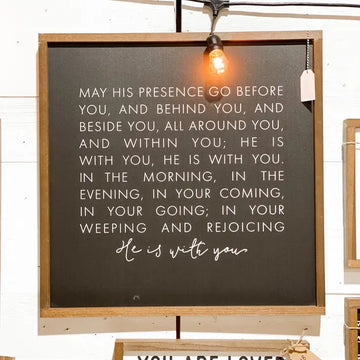 The Blessing: May His Presence Go Before You and Behind You - Black