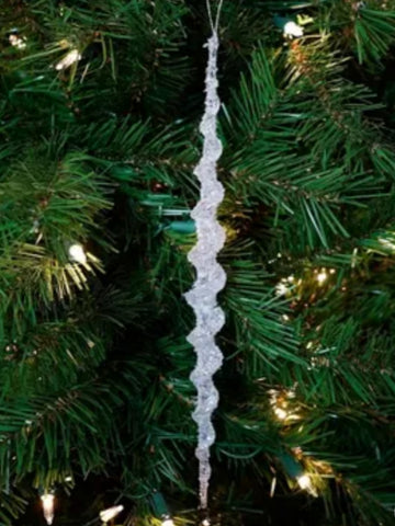 Kurt S. Adler 12" Winter Light Glittered Spiral Icicle Christmas Ornament