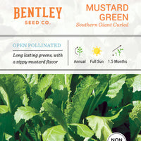 Mustard, Southern Giant Curled India Seed Packet (Brassica juncea)