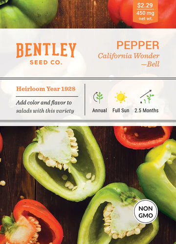 Pepper, California Wonder Seed Packet (Capsicum)