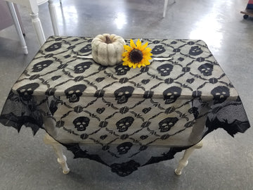 Black Skull Tablecloth