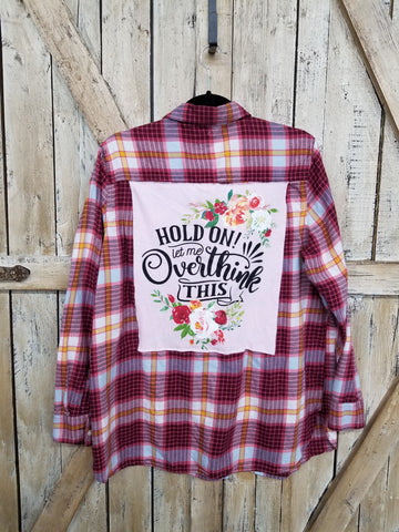 Repurposed Flannel with Overthink Patch