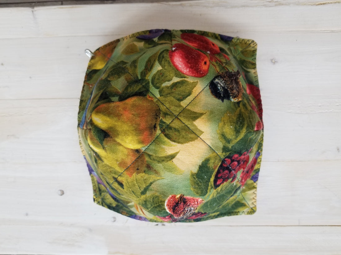 Birds and Fruit Bowl Cozy