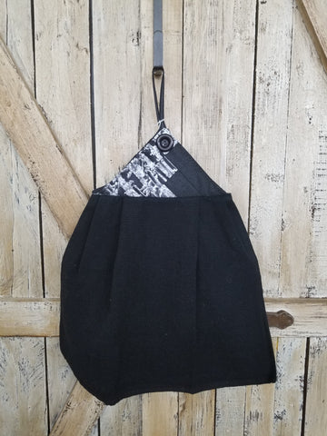 Black Textured Kitchen Towel