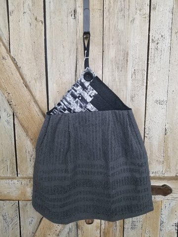 Gray Textured Kitchen Towel
