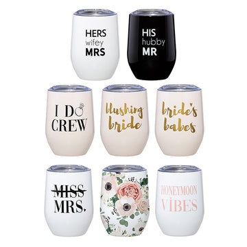 12oz Wedding Wine Tumblers