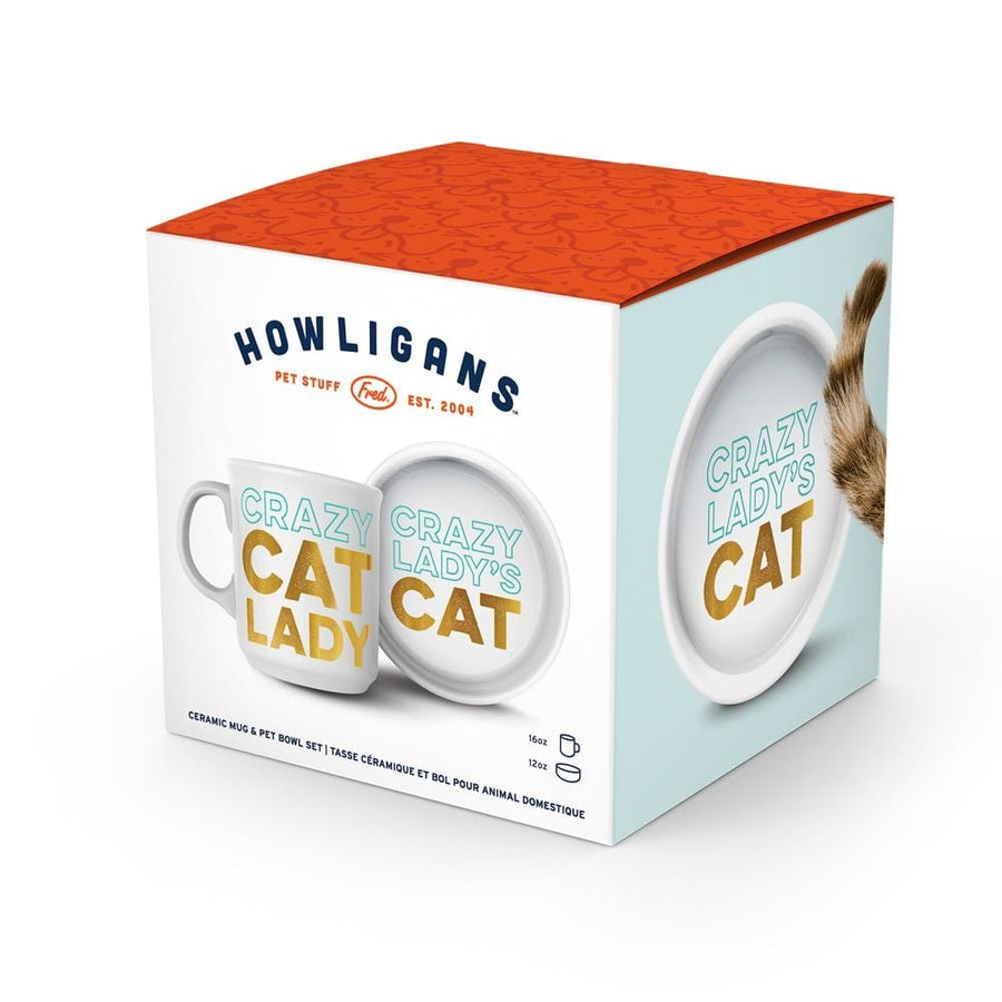 Howligans - Mug + Cat Bowl - Crazy Cat Lady/Crazy Lady's Cat