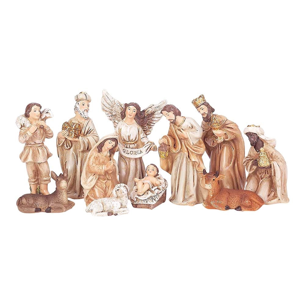 11 Piece Neutral Tone Small Nativity Set