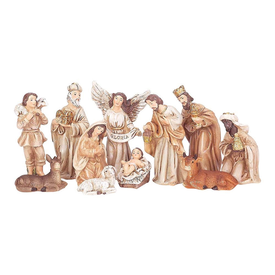 11 Piece Neutral Tone Small Nativity Set