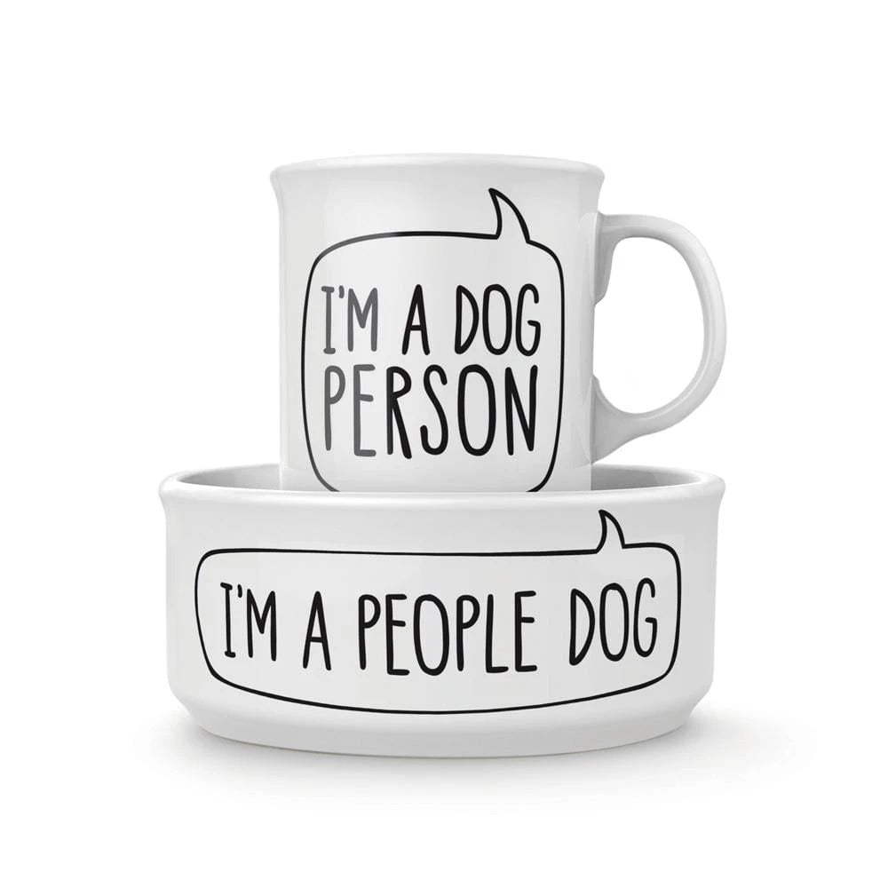 Howligans - Mug + Dog Bowl - I'm a Dog Person/I'm a People Dog