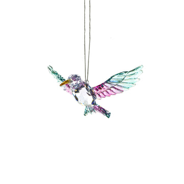 Irridescent Hanging Flying Hummingbird Ornament