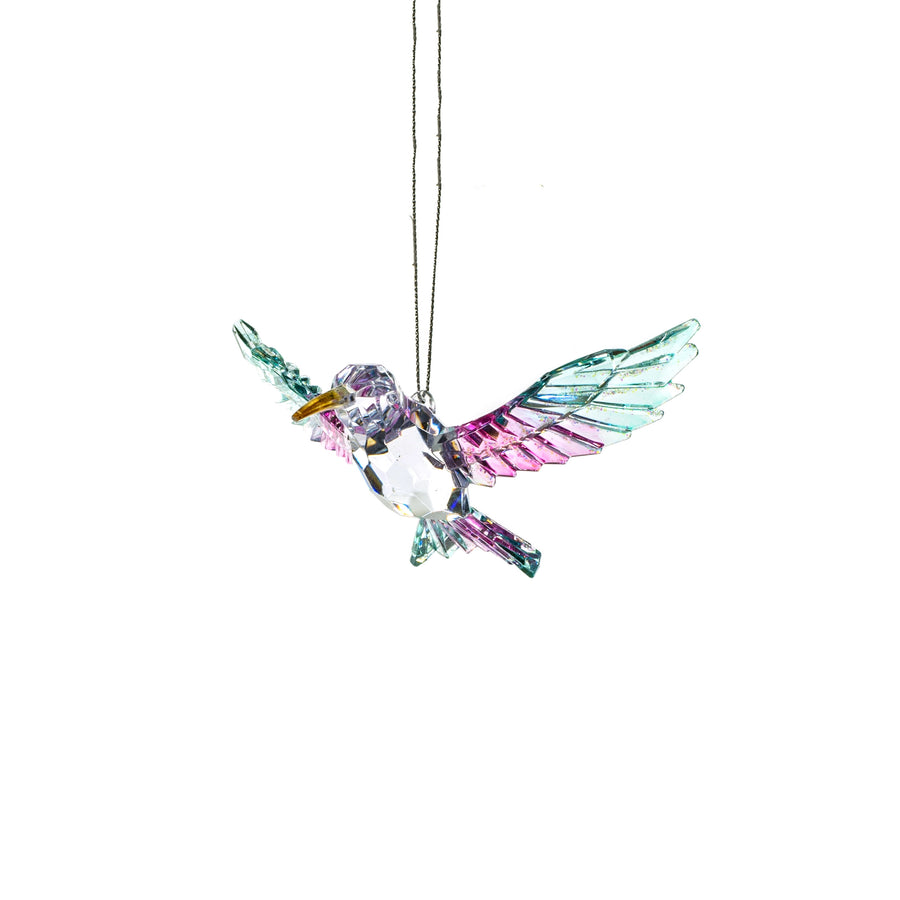 Irridescent Hanging Flying Hummingbird Ornament