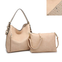 Alexa 2 in 1 Conceal Carry Hobo Bag - Light Peach/Gold
