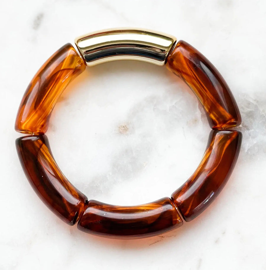 Tortoise Acrylic Bamboo Bangle