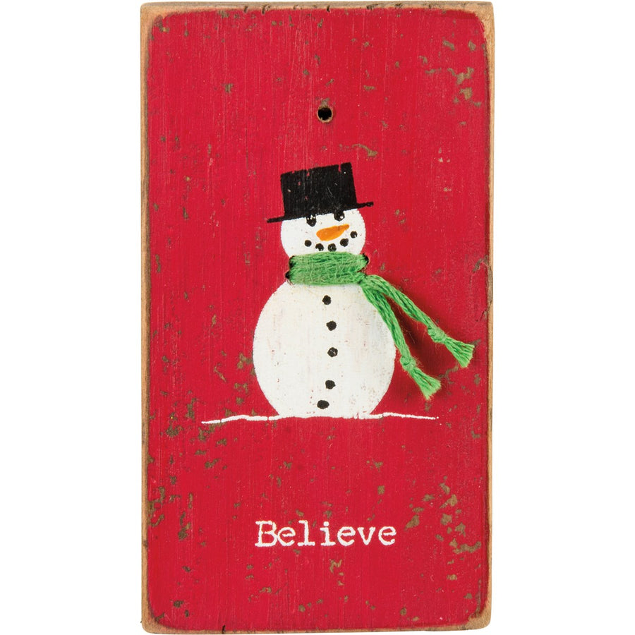 Stitched Block Magnet - Believe