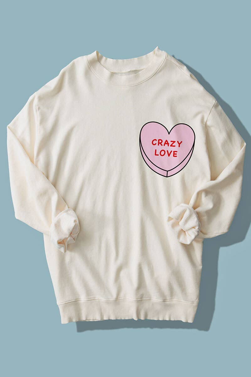 Candy Heart Oversized Sweatshirt