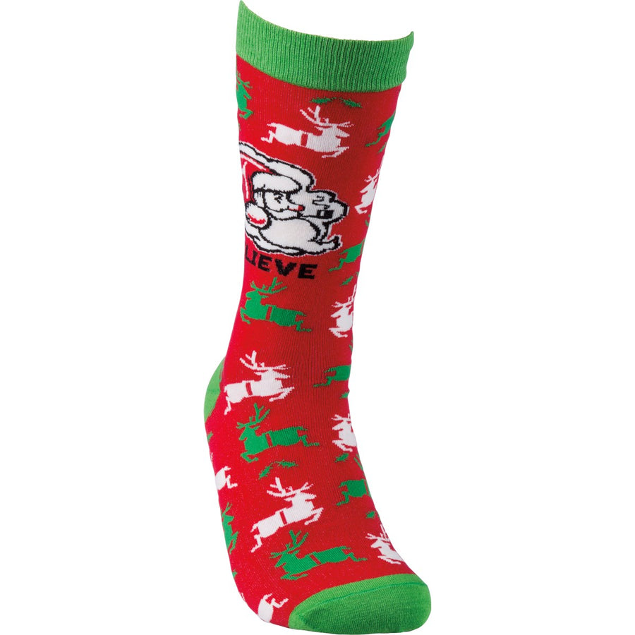 I Believe Santa Cigar Socks