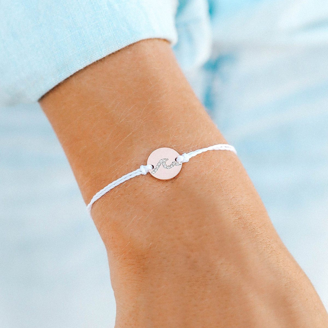 Pura Vida Bracelets - Pave Wave Coin Charm Bracelet
