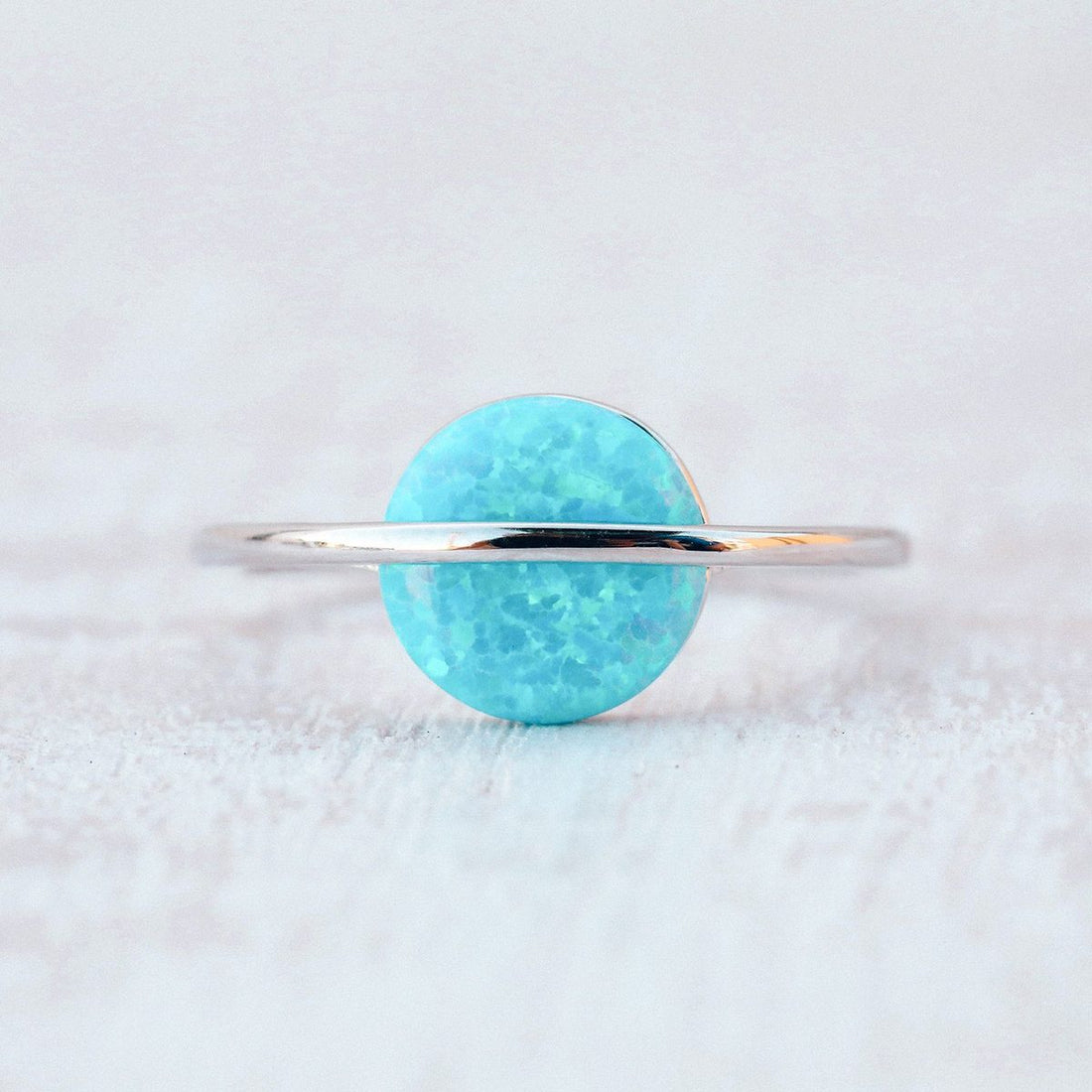 Pura Vida Bracelets -  Opal Saturn Ring