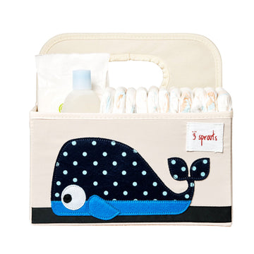 3 Sprouts Whale Diaper Caddy