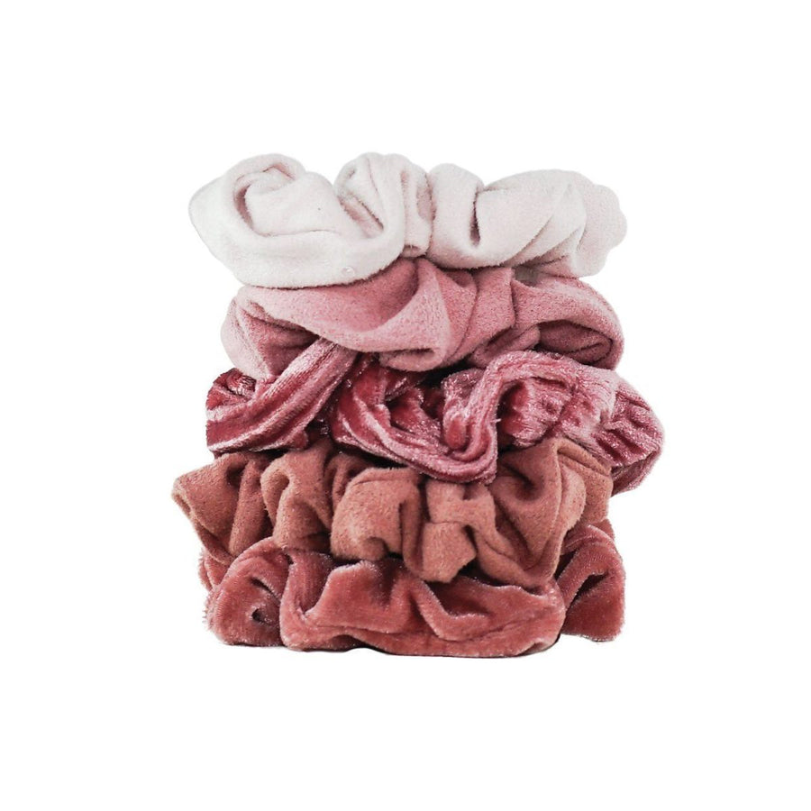 Velvet Scrunchie - Assorted Blush + Mauve Tones