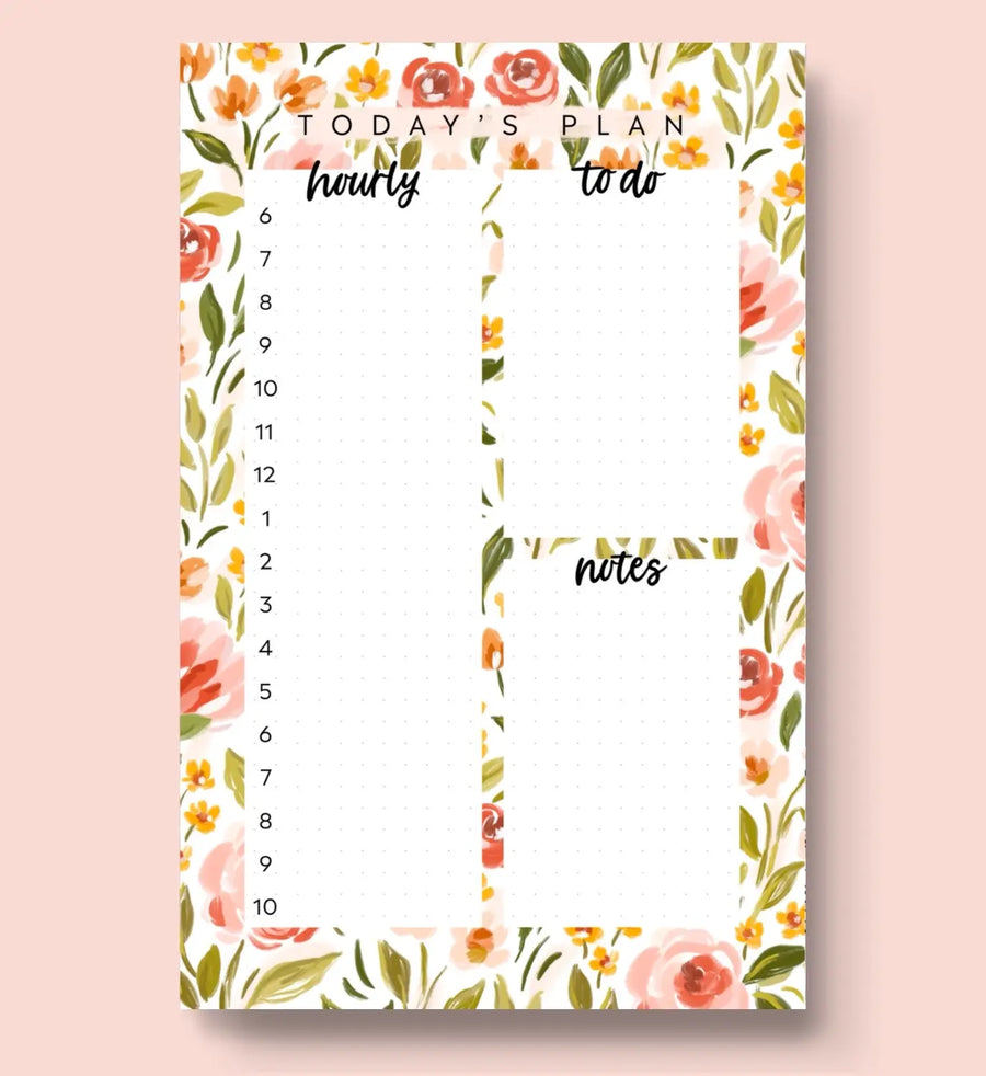 Spring Garden Daily Planner Note Pad