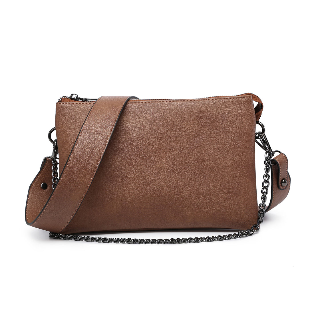 Izzy Crossbody with Chain Strap - Brown