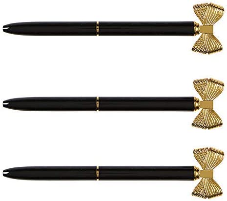 Gold Bow Pen - Black
