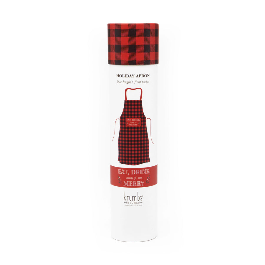 Krumbs Kitchen Farmhouse Holiday Aprons - Eat, Drink and Be Merry