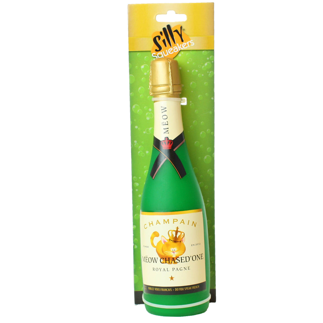Silly Squeaker Wine Bottle - Meow Chased One