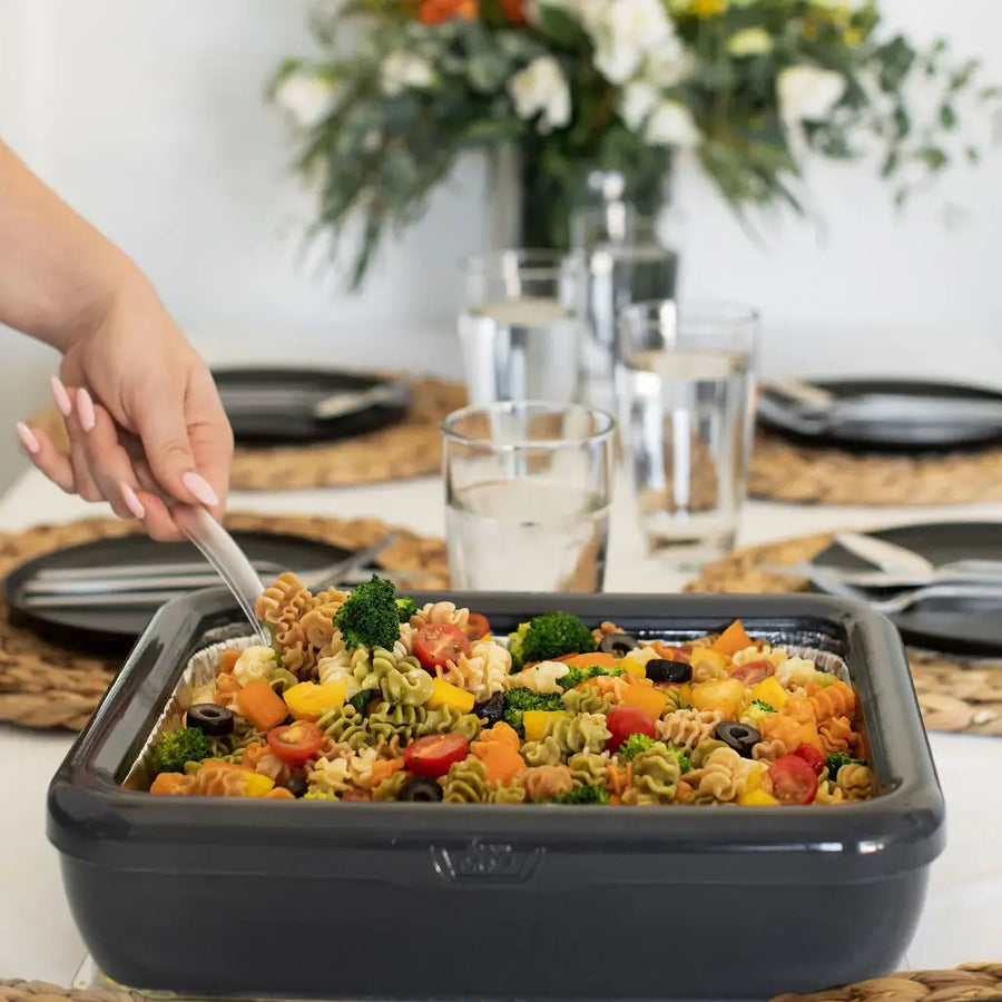 Fancy Panz Classic Foil Pan Serving Tray - Charcoal