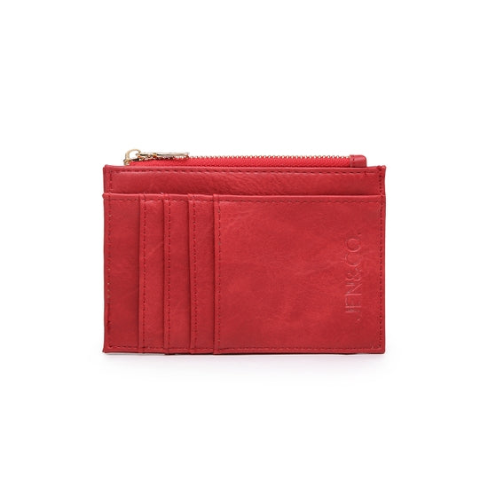 Sia Printed Card Holder Wallet - Red