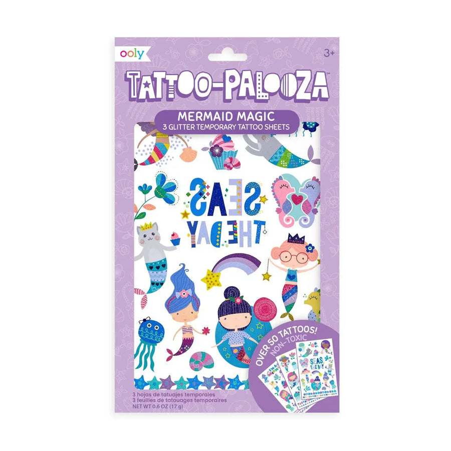 Ooly Tattoo Palooza Temporary Glitter Tattoo: Mermaid Magic