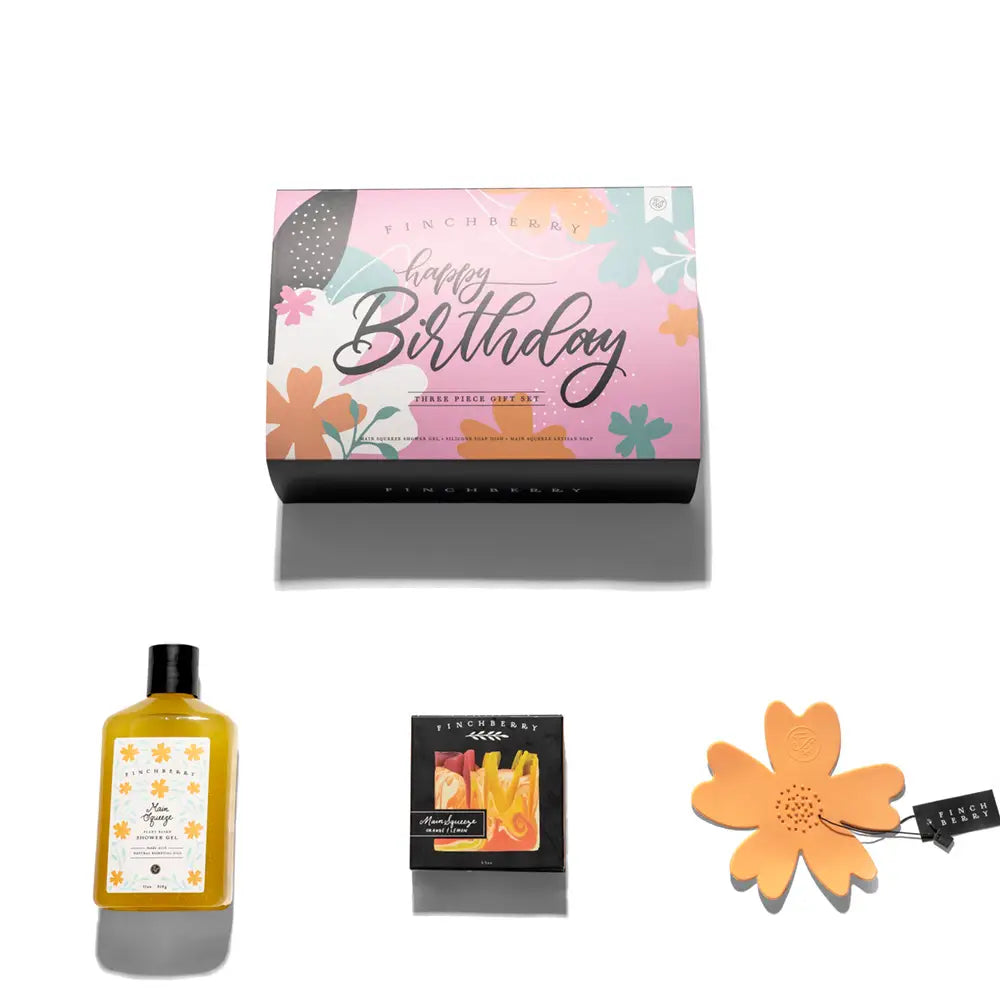 Finchberry Happy Birthday Gift Set - 3 Piece Set