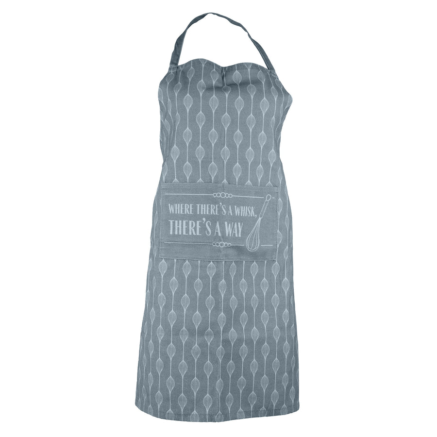 Krumb's Kitchen Farmhouse Collection Cotton Apron - Steel Whisk