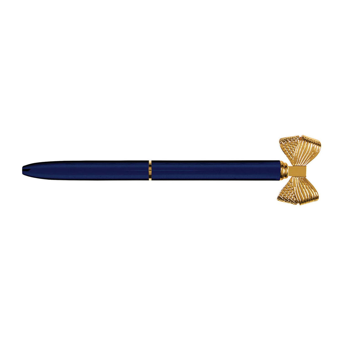 Gold Bow Pen - Navy