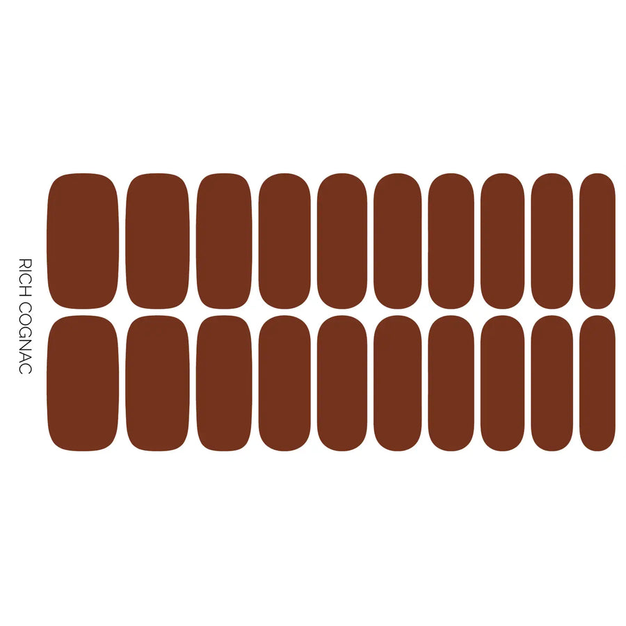 Rich Cognac | Dark Tan Winter Neutral Solid Color Nail Wrap