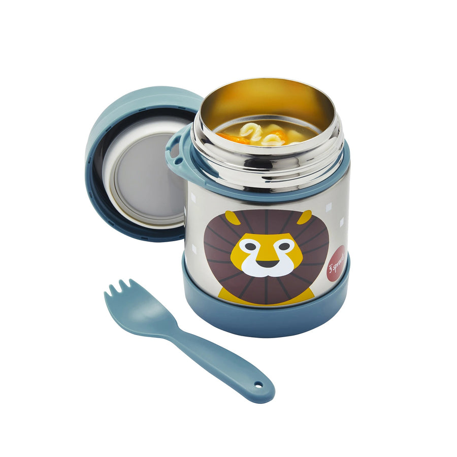 3 Sprouts Lion Stainless Steel Food Jar