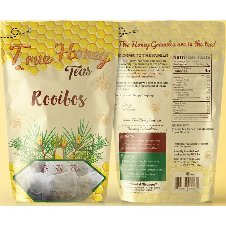 True Honey Rooibos Tea Bags - 12 Count