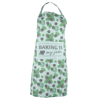 Krumb's Kitchen Farmhouse Collection Cotton Apron - Blackberry Mint