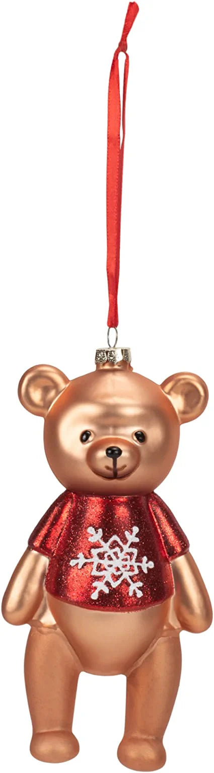 Demdaco Blown Glass Ornament - Little Bear