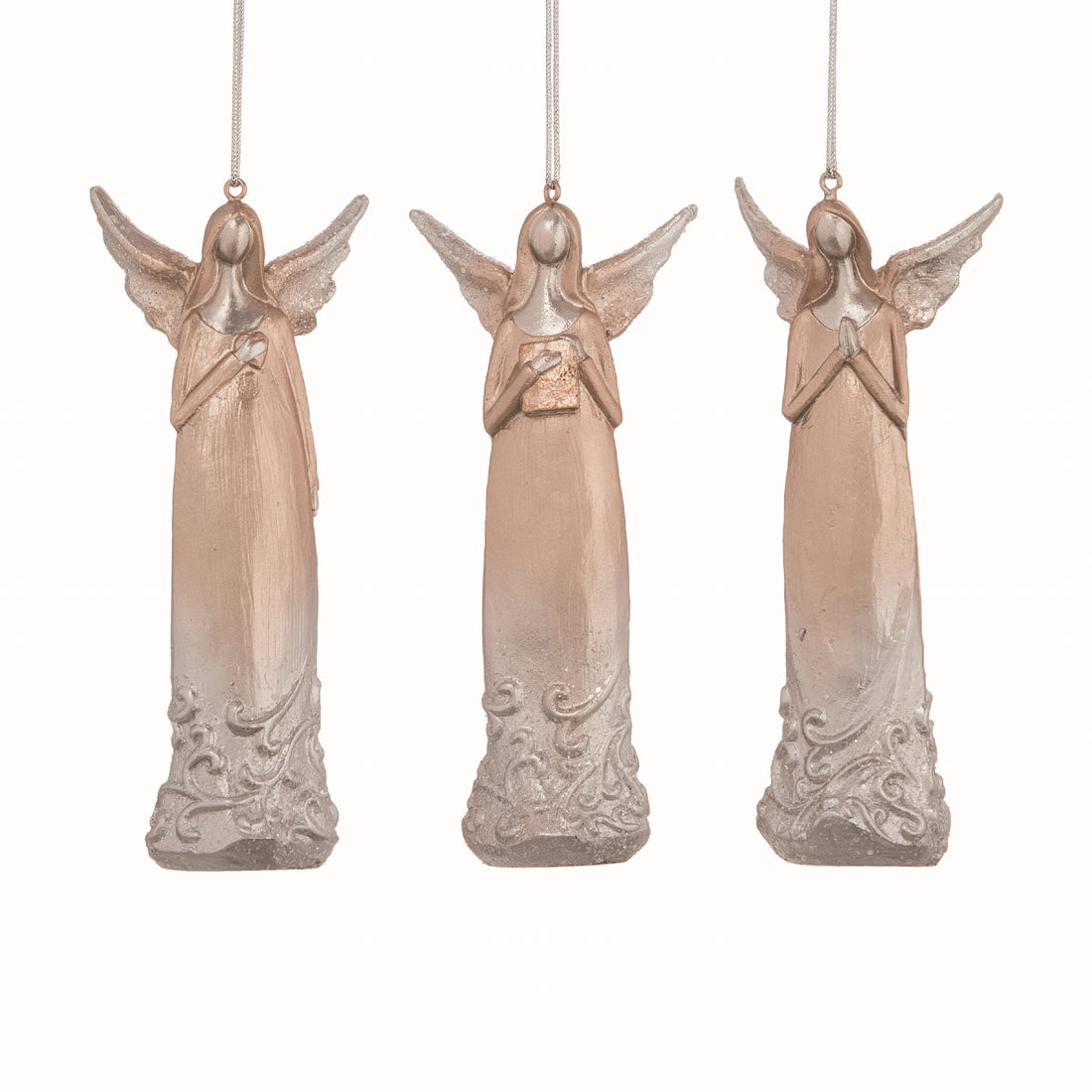 Resin Small Metallic Angel Ornaments