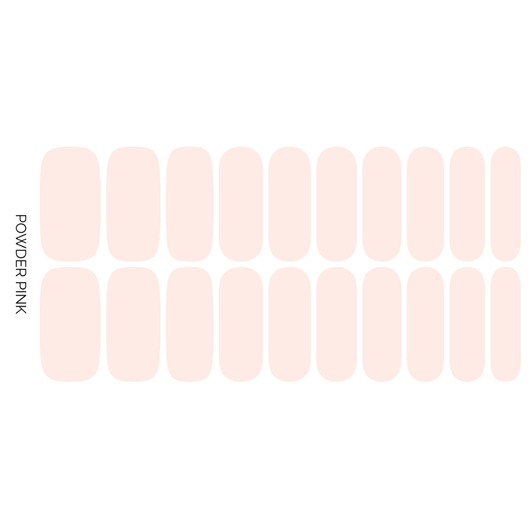Powder Pink | Light Pink At Home Manicure Nail Polish Wrap