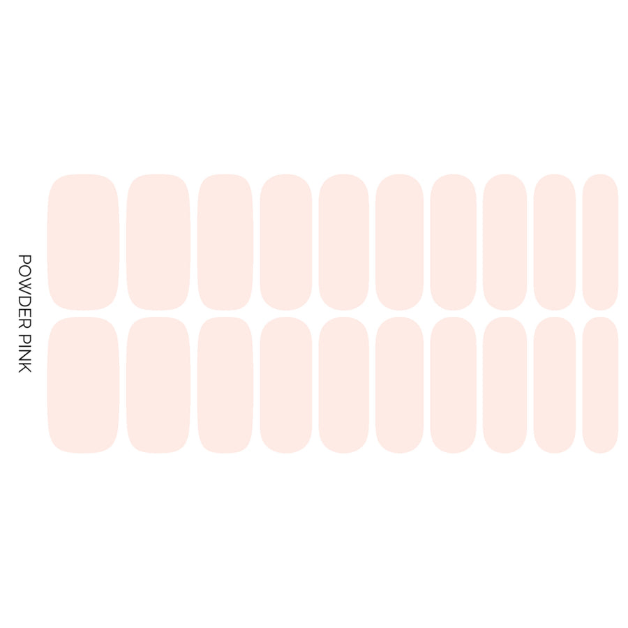 Powder Pink | Light Pink At Home Manicure Nail Polish Wrap